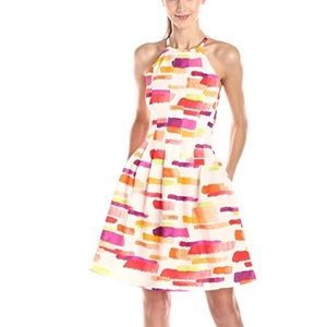 Vince Camuto Halter Fit & Flare Dress